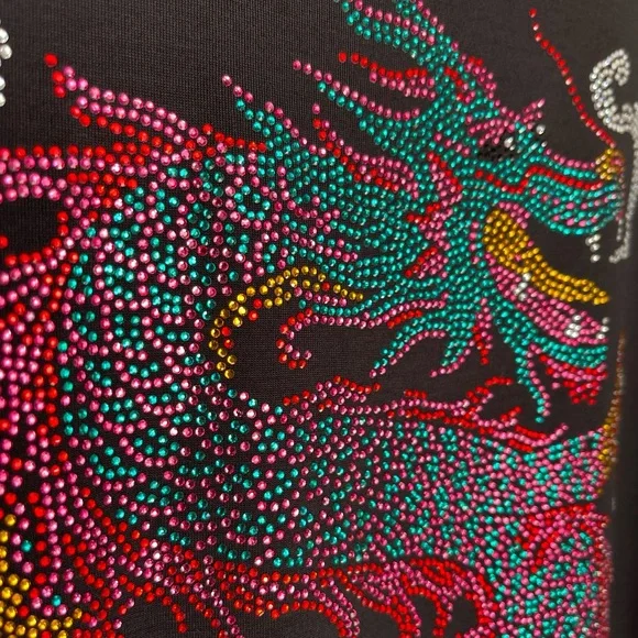 Lauren Moshi Ursula Pink Dragon Tee with Studs - Picture 4 of 11